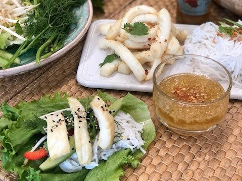 Vietnamese Summer Squid Wraps