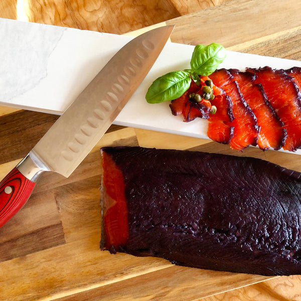 Blueberry and Star Anise Cured Sockeye Salmon