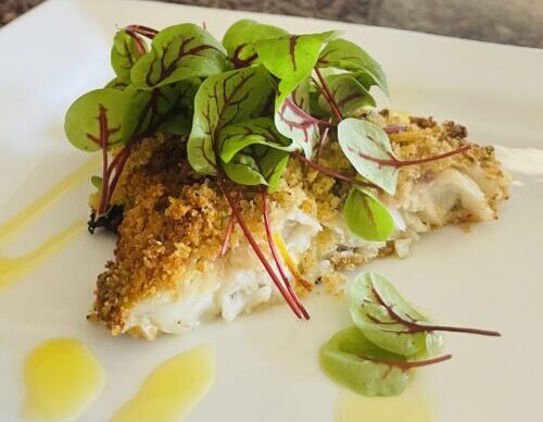 Crunchy Lemon Herb Baked Rockfish